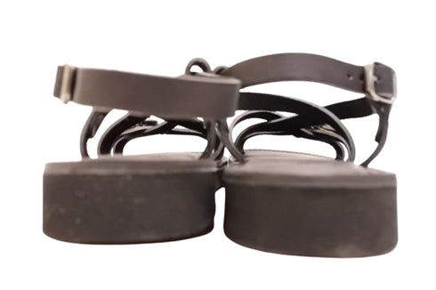 【Organic handloom GAYA ブラック】クロスストラップサンダル